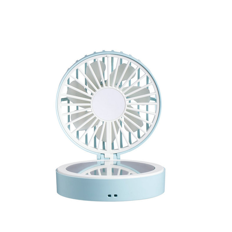 Mini ogledalo za šminku s USB punjivim stolnim ventilatorom
