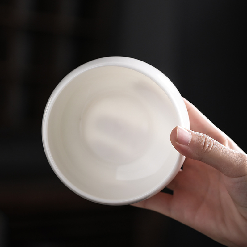 Mala šalica od bijelog porcelana za ispiranje čaja, Gongfu čajna ceremonija