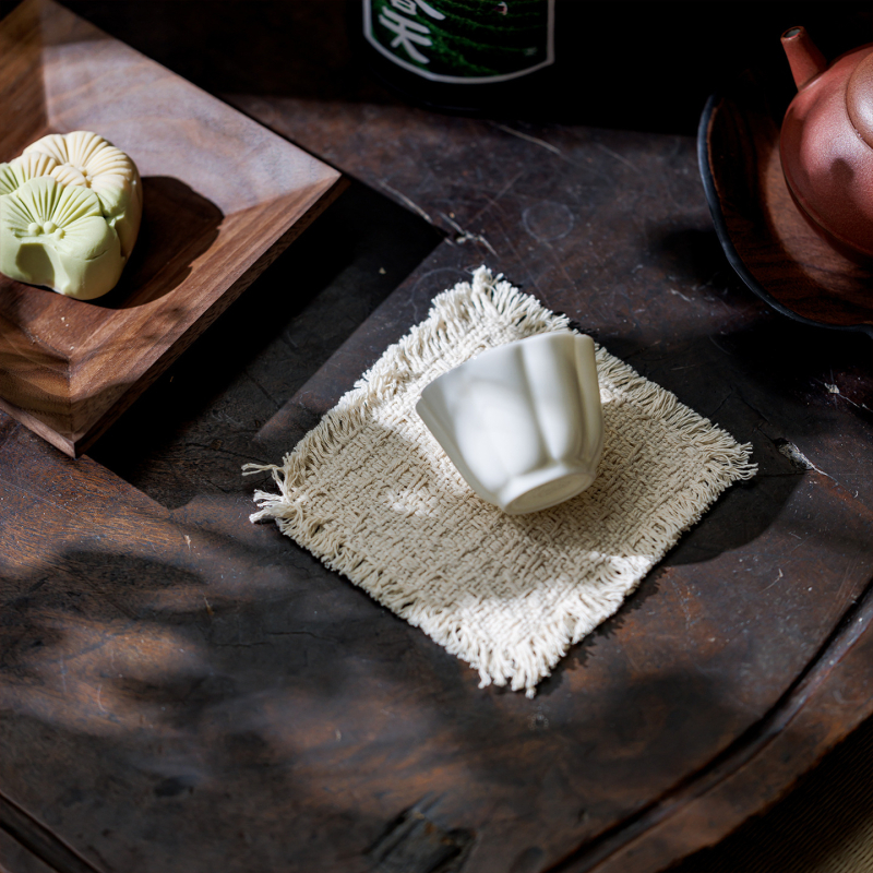 Novi kineskog stila četvrtasta podložka za šalice od pamuka i lana, Zen podloga za čaj, izolacijska podloga za šalicu