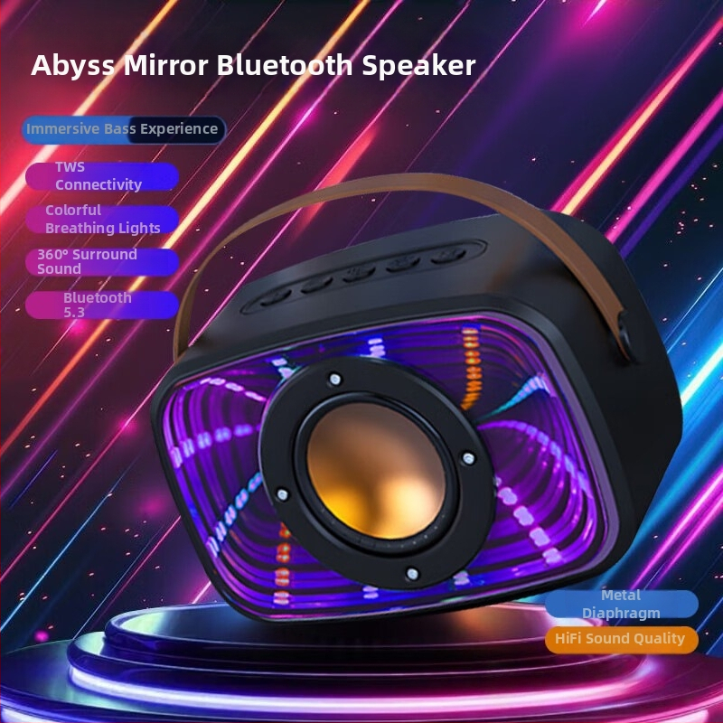 W20 vesmírna kapsula Bluetooth reproduktor s Abyss zrkadlom, zavesený dizajn a farebné svetlá