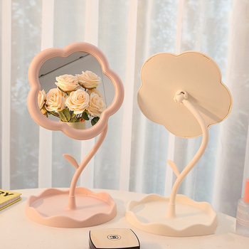 Φορητό καθρέφτης μακιγιάζ με μοτίβο ηλίανθου για γραφείο/φοιτητικό δωμάτιο