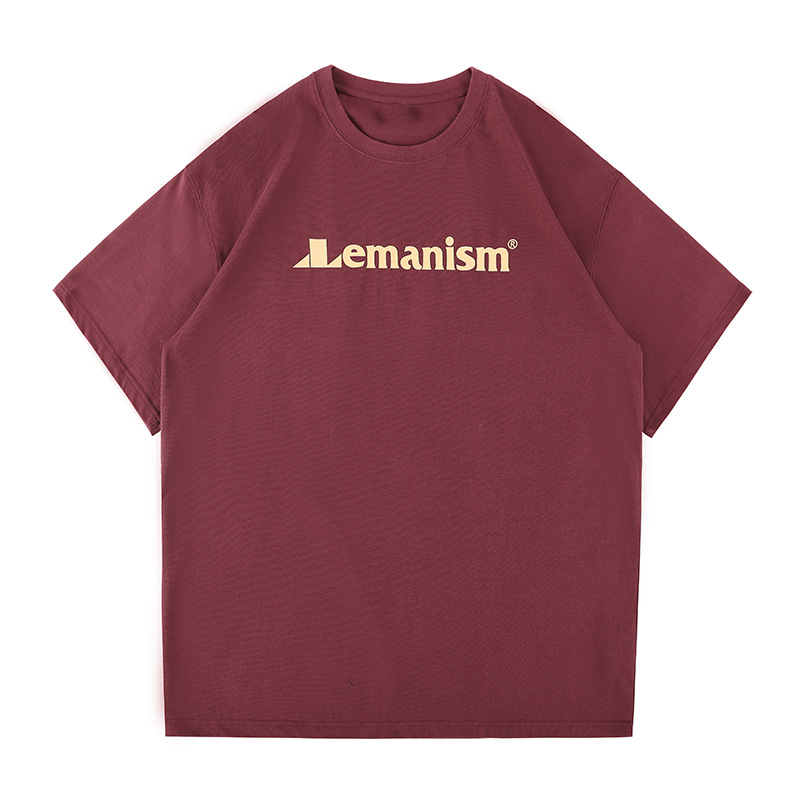 Lenamiss američki retro stil, muška T majica kratkih rukava od 100% pamuka, opušten kroj, 300 g