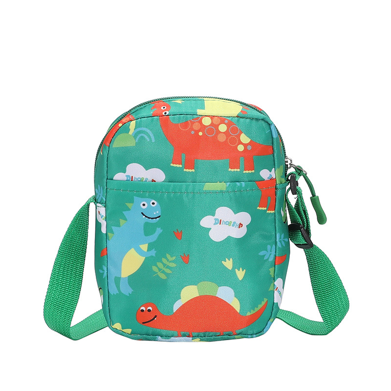 Mini ruksak s slatkim crtić dinosaura, mala kvadratna torba za djecu i žene, ramena/crossbody torba