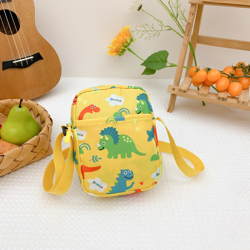 Mini ruksak s slatkim crtić dinosaura, mala kvadratna torba za djecu i žene, ramena/crossbody torba