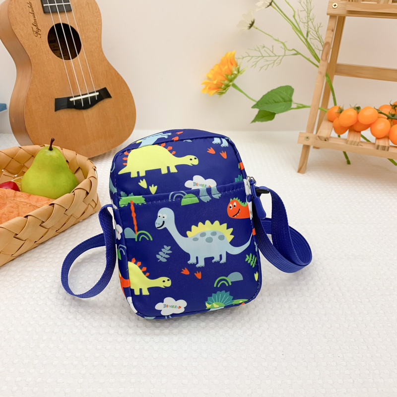 Mini ruksak s slatkim crtić dinosaura, mala kvadratna torba za djecu i žene, ramena/crossbody torba