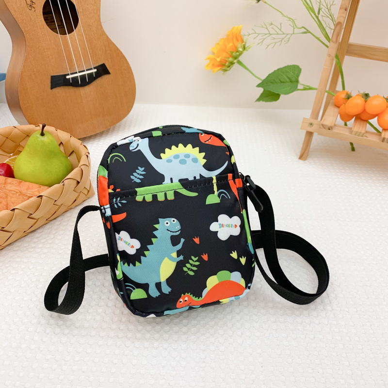 Mini ruksak s slatkim crtić dinosaura, mala kvadratna torba za djecu i žene, ramena/crossbody torba