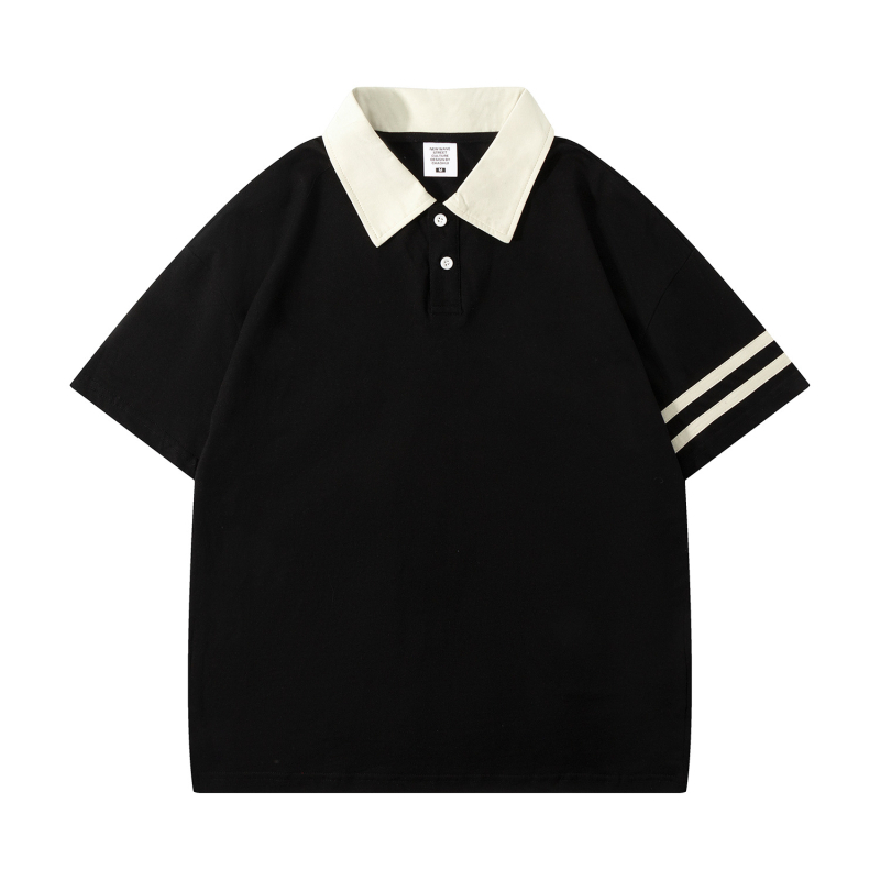 Ljetna pamučna polo majica 2024 - unisex, udoban kroj, kratkih rukava, dizajn blok boja