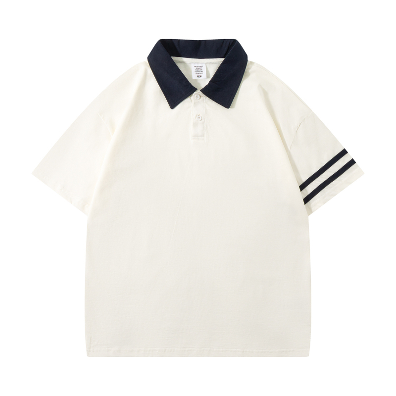 Ljetna pamučna polo majica 2024 - unisex, udoban kroj, kratkih rukava, dizajn blok boja