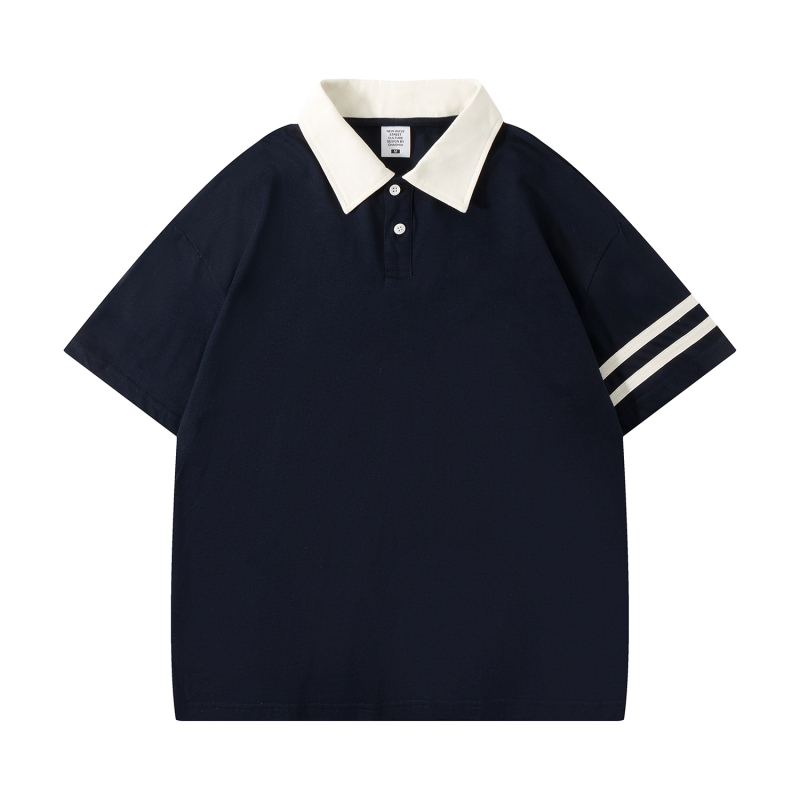 Ljetna pamučna polo majica 2024 - unisex, udoban kroj, kratkih rukava, dizajn blok boja