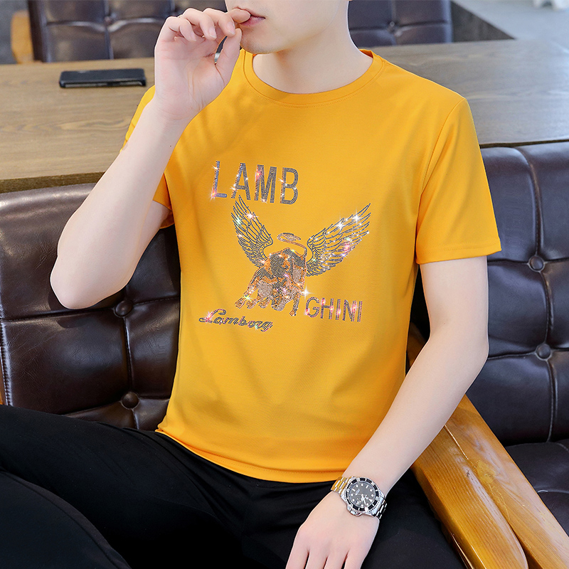 Muška majica od ice silk, kratkih rukava, prozračna, slim fit, ljetna osvježavajuća s uzorkom životinja