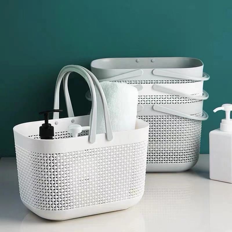 Ojačana kućna košarica za kupaonicu, stolni organizator za pohranu, plastična košarica za tuš, prijenosna