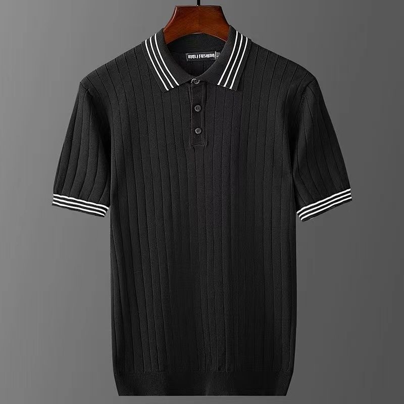 Muška polo majica s kratkim rukavima, uski kroj, lagani Ice Silk materijal za ljeto