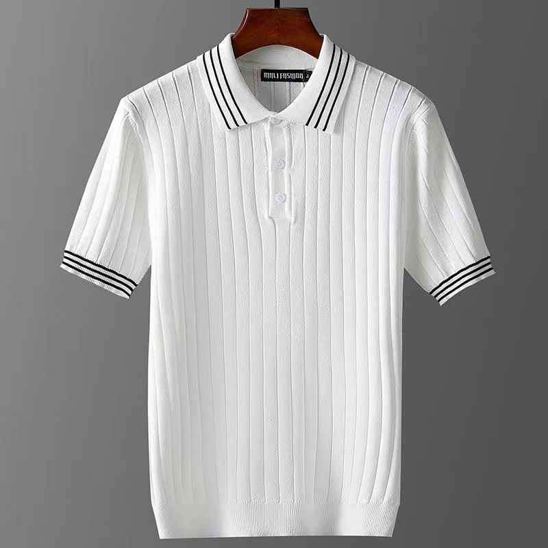 Muška polo majica s kratkim rukavima, uski kroj, lagani Ice Silk materijal za ljeto