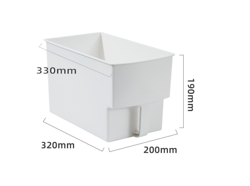 Plastična kutija za skladištenje s ručkom, 12 L, 32 × 20 × 19 cm, PP, za kuhinjski ormar