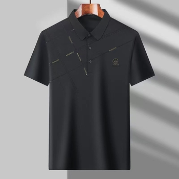 Muška polo majica od Ice Silk, kratkih rukava, lagana i prozračna, polo ovratnik, lagano ljetno odijevanje za sredovječne muškarce