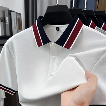 Ljeto 2026: Polo s kratkim rukavima od teškog materijala, klasična polo ovratnik, poslovno-ležerni stil, muški jednobojni top