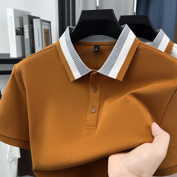 Ljeto 2026: Polo s kratkim rukavima od teškog materijala, klasična polo ovratnik, poslovno-ležerni stil, muški jednobojni top