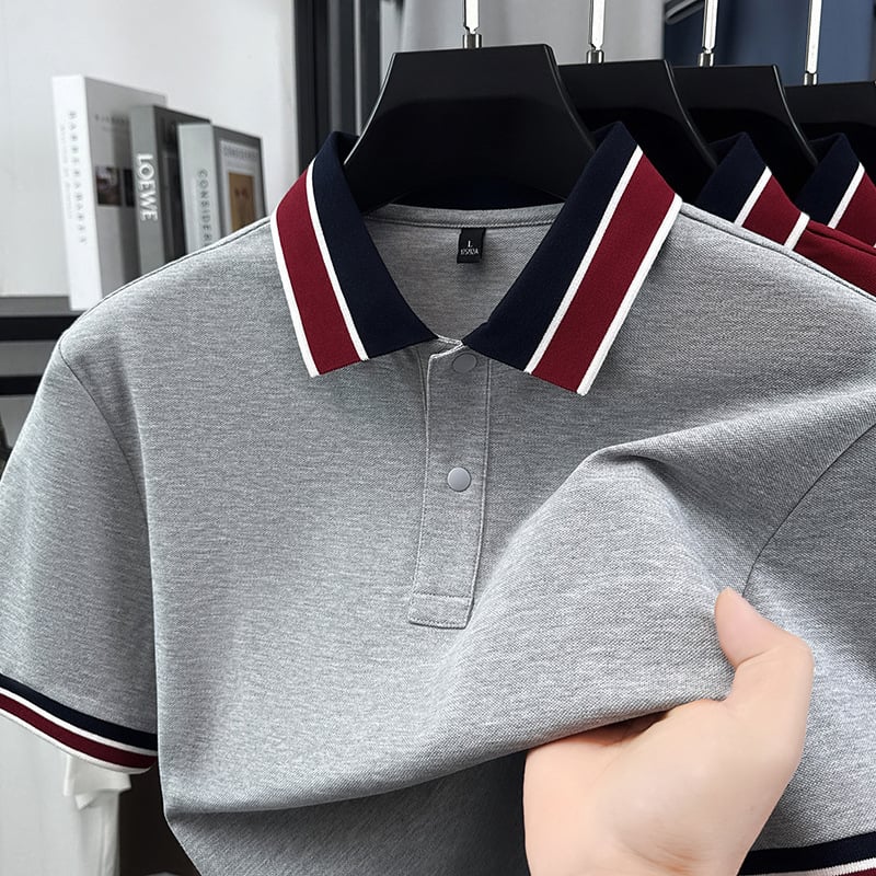 Ljeto 2026: Polo s kratkim rukavima od teškog materijala, klasična polo ovratnik, poslovno-ležerni stil, muški jednobojni top