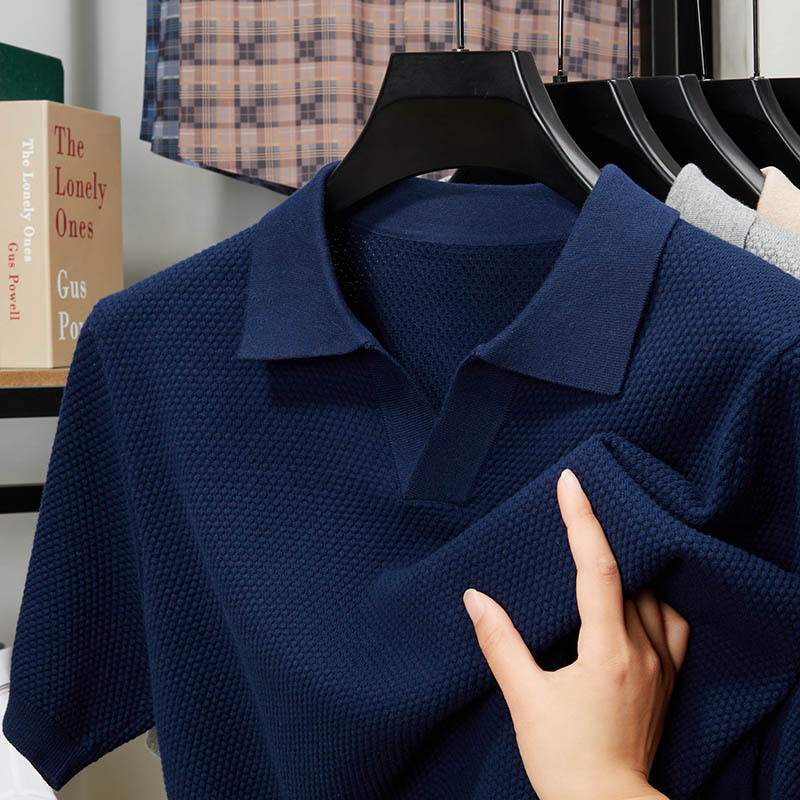Muško polo od 100% pamuka, kratkih rukava, V izrez, prozračan lagani dres