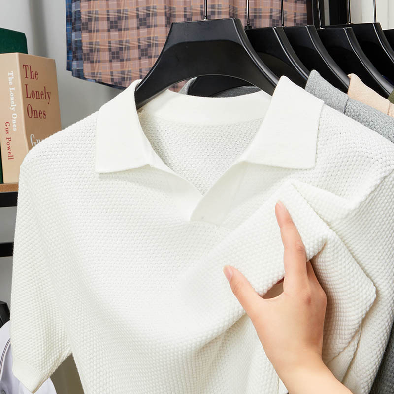 Muško polo od 100% pamuka, kratkih rukava, V izrez, prozračan lagani dres