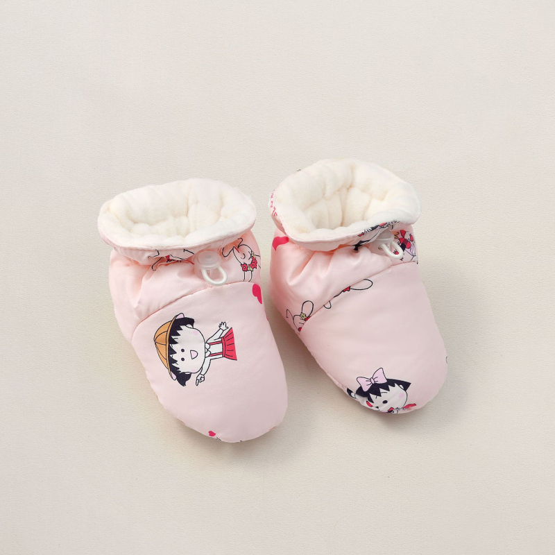 Dječje cipele s mekom potplatom od pamuka, unutrašnja fleece podstava, zaštita stopala, 0–12 mjeseci, unisex
