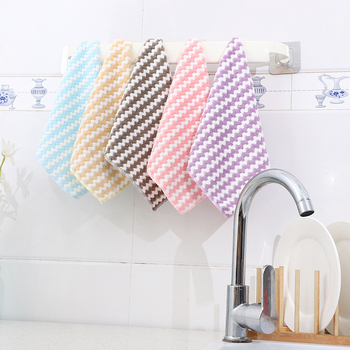 Krpa za suđe 25×25 cm, warp-knit koralni flis, debela, bez dlačica, upija vlagu, čistilna krpa