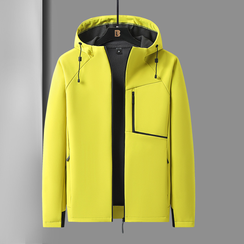 Férfi softshell kabát ősz-télre, fleece béléssel, vastag és meleg, lazán szabott, álló gallér, modell T8 Super