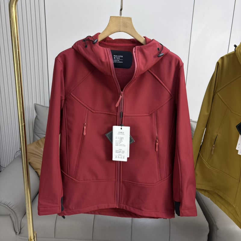 Ανδρικό μπουφάν εξωτερικού τύπου softshell με επένδυση fleece, παχύτερο, κουκούλα, αδιάβροχο και ανθεκτικό στον άνεμο