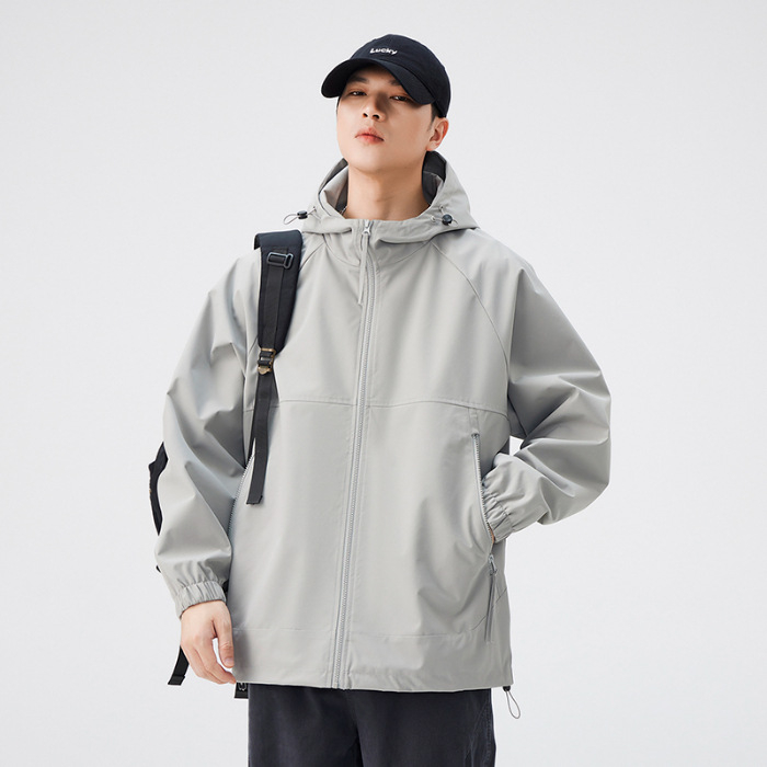Férfi kapucnis dzseki tavasz és őszre, streetwear stílusú, 2025 kollekció