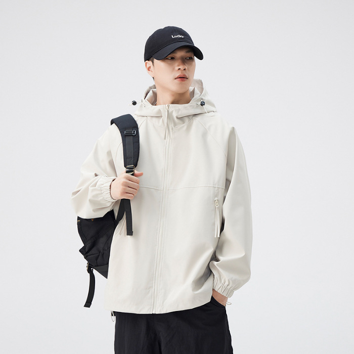 Férfi kapucnis dzseki tavasz és őszre, streetwear stílusú, 2025 kollekció