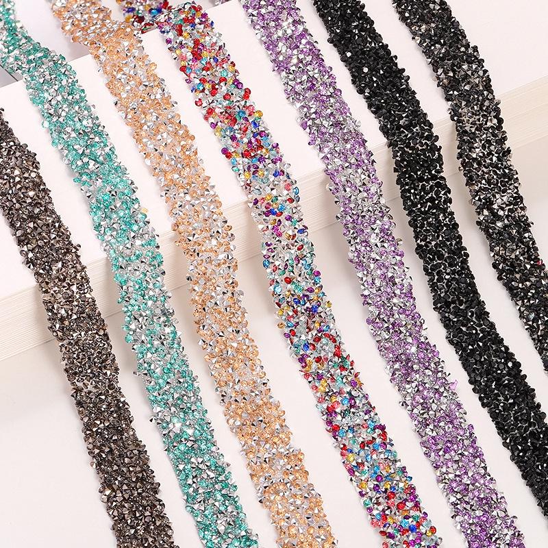Pojas od smole s rhinestones, ljepilo za topljenje, dvostrano ljepilo, širina 1,5 cm, za cipele, torbe i odjeću