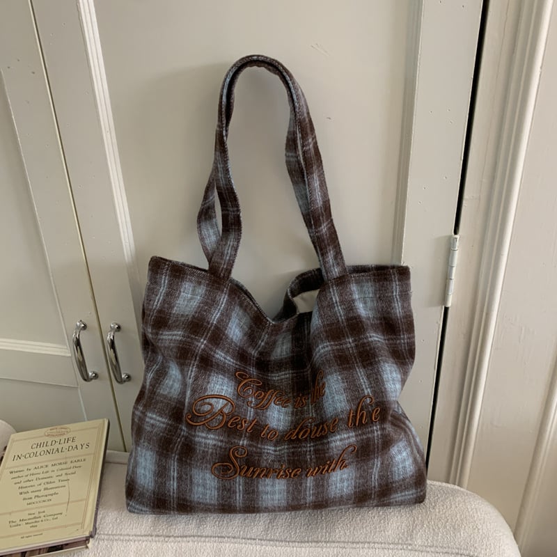 Ženska crossbody torba s kariranim uzorkom, lagana, velik kapacitet, svakodnevna tote torba