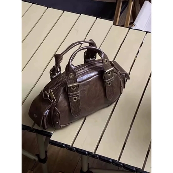 Niche dizajnerska retro torba za žene, preko ramena, motocikl stil, proljeće 2024