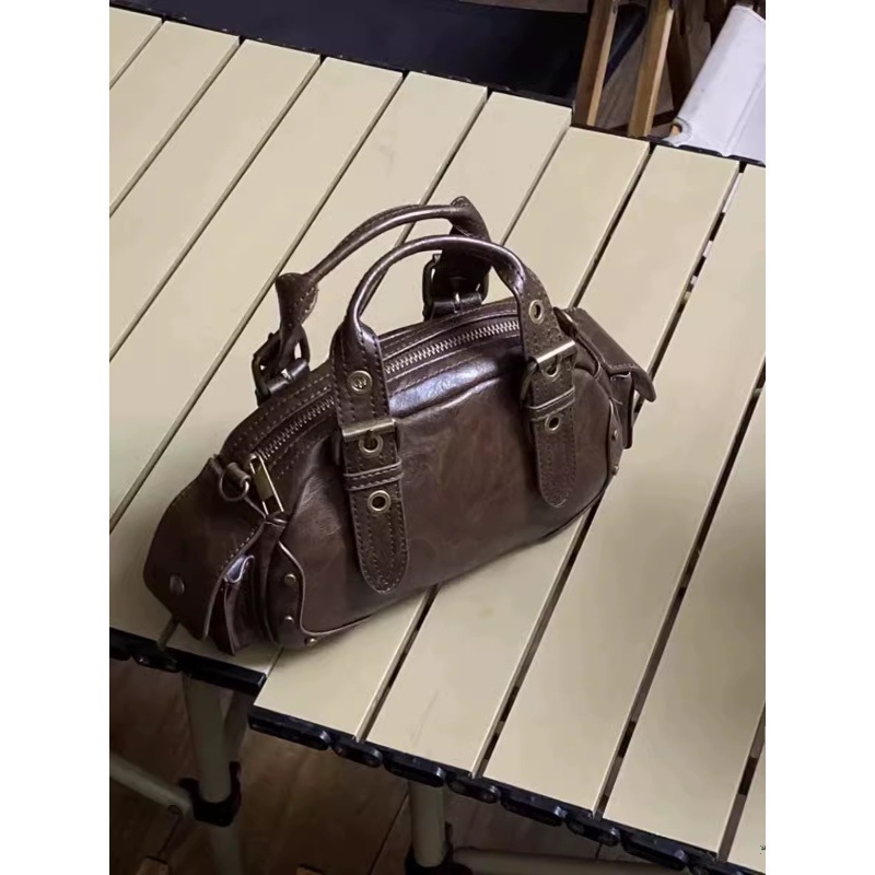 Niche dizajnerska retro torba za žene, preko ramena, motocikl stil, proljeće 2024