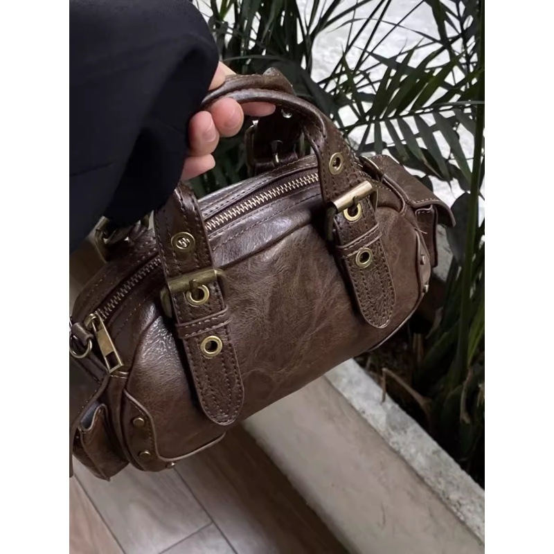 Niche dizajnerska retro torba za žene, preko ramena, motocikl stil, proljeće 2024