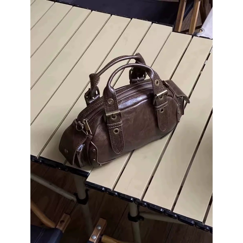 Niche dizajnerska retro torba za žene, preko ramena, motocikl stil, proljeće 2024