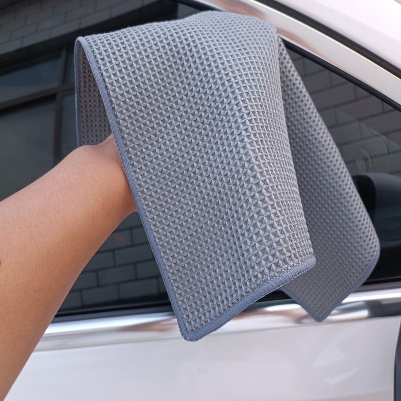 Mikrovlakana krpa za automobil s wafelnom uzorkom – za detailing i pranje, izuzetno upijajuća, snažno uklanjanje mrlja
