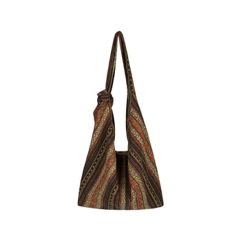 Ženska platnena torba s etničkim stilom, retro crossbody torba, veliki kapacitet, prugasti dizajn