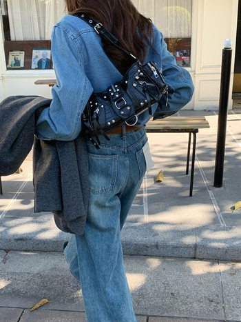 Ženska modna torbica za motocikle u Y2K stilu, torba preko ramena za svakodnevnu upotrebu, luksuzna crossbody torba 2026
