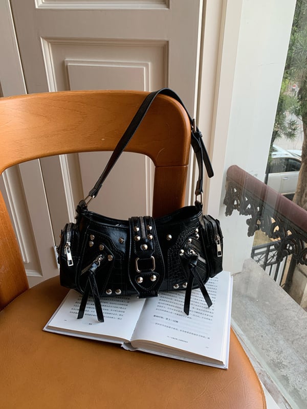 Ženska modna torbica za motocikle u Y2K stilu, torba preko ramena za svakodnevnu upotrebu, luksuzna crossbody torba 2026