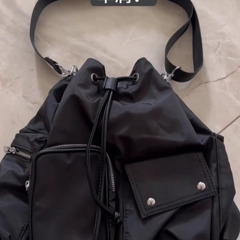 CDIWRI&KARI Ženska torbica sa šnurom, lagana najlonska torba za rame ili crossbody
