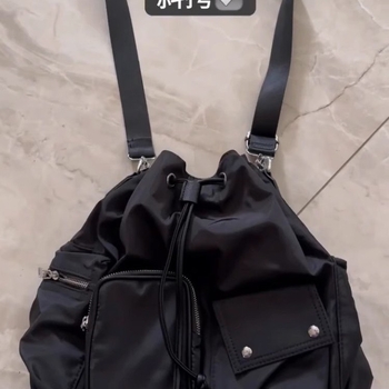 CDIWRI&KARI Ženska torbica sa šnurom, lagana najlonska torba za rame ili crossbody