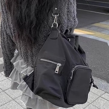 CDIWRI&KARI Ženska torbica sa šnurom, lagana najlonska torba za rame ili crossbody