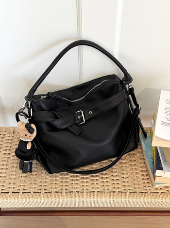 PU kožna ženska moto torba, srednje veličine, crossbody, horizontalni kvadratni oblik, zatvarač, unutarnja džep sa zatvaračem, velika zapremina, svakodnevna upotreba, 2025 jesen-zima