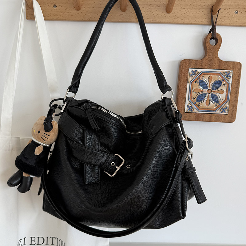 PU kožna ženska moto torba, srednje veličine, crossbody, horizontalni kvadratni oblik, zatvarač, unutarnja džep sa zatvaračem, velika zapremina, svakodnevna upotreba, 2025 jesen-zima