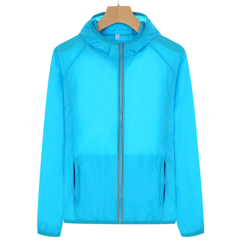 Unisex lagana jakna s kapuljačom za zaštitu od sunca, vanjski najlonski windbreaker, prozračna, brzo se suši, UPF30, vodootporna