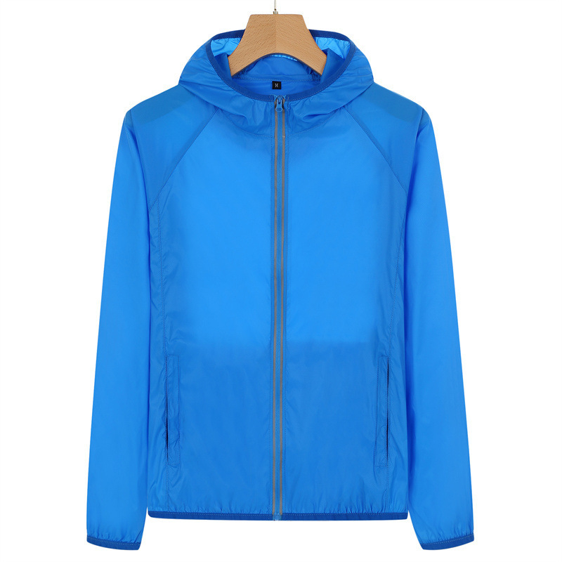 Unisex lagana jakna s kapuljačom za zaštitu od sunca, vanjski najlonski windbreaker, prozračna, brzo se suši, UPF30, vodootporna