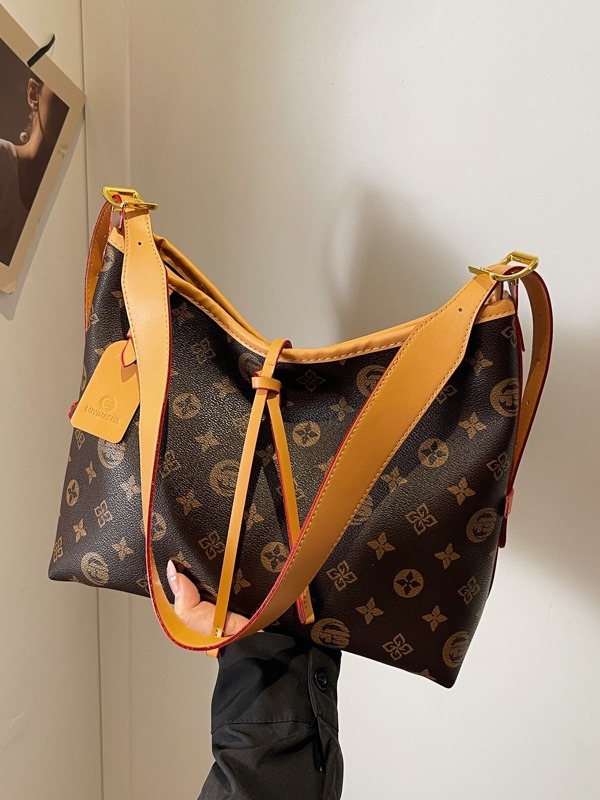Klasična mekana kožna torba za pod pazuhom, velika kapaciteta, teksturirana ramena i crossbody, gradski stil, blok boja