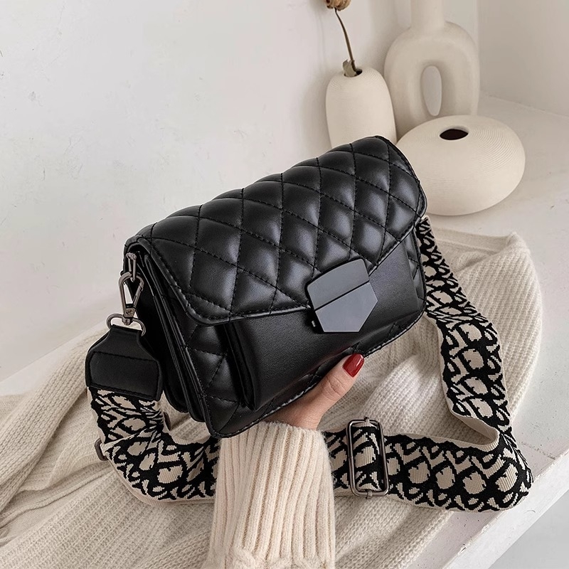 PU mini kvadratna torbica s crossbody remenom, gradski minimalistički stil, srednja veličina, zaključavanje kopčom
