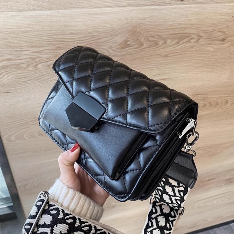 PU mini kvadratna torbica s crossbody remenom, gradski minimalistički stil, srednja veličina, zaključavanje kopčom